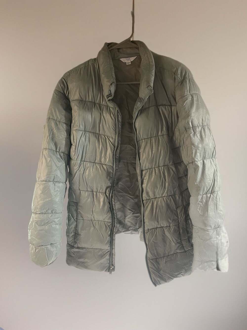 Time and Tru Puffer Jacket Silver Size L (12-14)